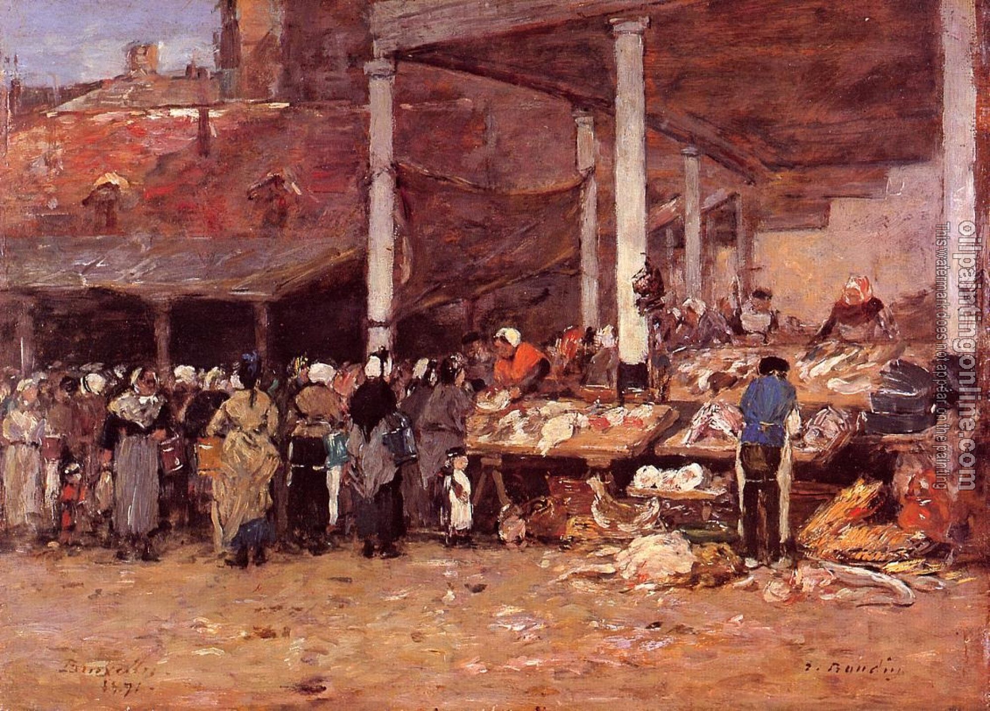 Boudin, Eugene - Brussels - the Old Fish Market